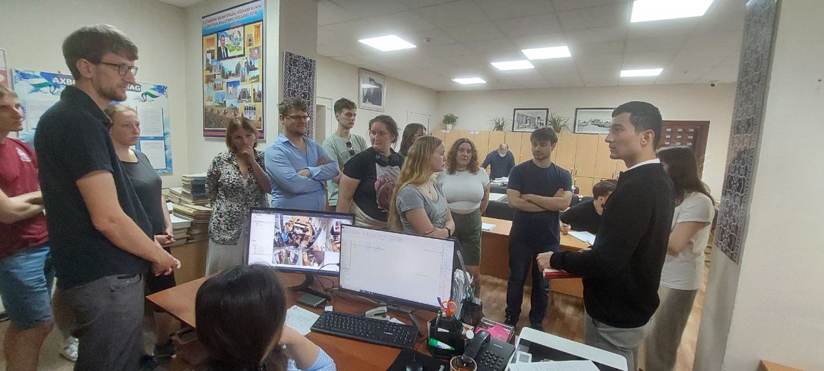 osteuropaFAU's tweet image. On our last day in Uzbekistan, our @UniFAU group visited the National Archive - the country’s main archive. We received an engaging and insightful tour from the archive staff, providing valuable perspectives for our research.