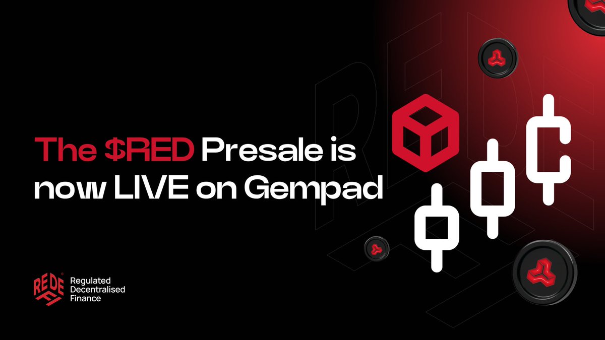 🚨THE $RED PRESALE IS NOW LIVE ON GEMPAD🚨

🔗gempad.app/presale/0x1131…

👉 Please make sure to click only from <a href="/ReDeFi_World/">ReDeFi</a>  official accounts

$RED, #OnchainMoney, #BanksonChain, #ReDeFi

LFG! 🔥