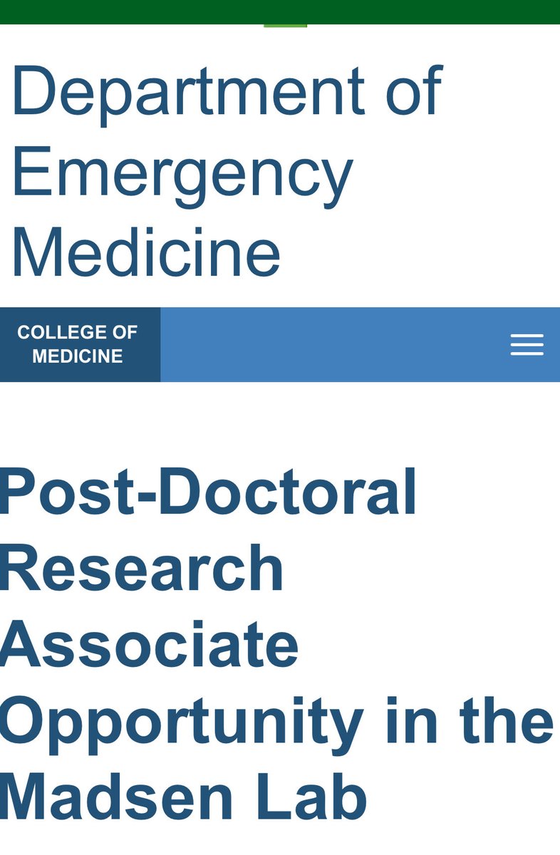 Mary Cushman 🫀🧠🩸 (@marycushmanmd) on Twitter photo Amazing opportunity for a post doc in women’s health & molecular epidemiology of sex differences in cardiometabolic disease & stroke with Dr Tracy Madsen, the new vice chair for research in Emergency Medicine <a href="/UVMLarnerMed/">UVM Larner Med</a> <a href="/tmadsenem/">Tracy Madsen MD PhD</a>
med.uvm.edu/emergencymedic… Amazing opportunity for a post doc in women’s health & molecular epidemiology of sex differences in cardiometabolic disease & stroke with Dr Tracy Madsen, the new vice chair for research in Emergency Medicine <a href="/UVMLarnerMed/">UVM Larner Med</a> <a href="/tmadsenem/">Tracy Madsen MD PhD</a>
med.uvm.edu/emergencymedic…