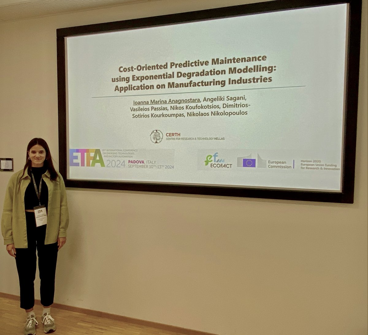 Ecofact_Project's tweet image. #ECOFACT’s Predictive Maintenance tool was featured at #ETFA2024 w/ @CERTHellas! Real-time monitoring, RUL estimation, and cost optimisation in action at @AthenianBrewery. 

🔗Learn more here: bit.ly/4eTsOUU

#SustainableManufacturing #H2020