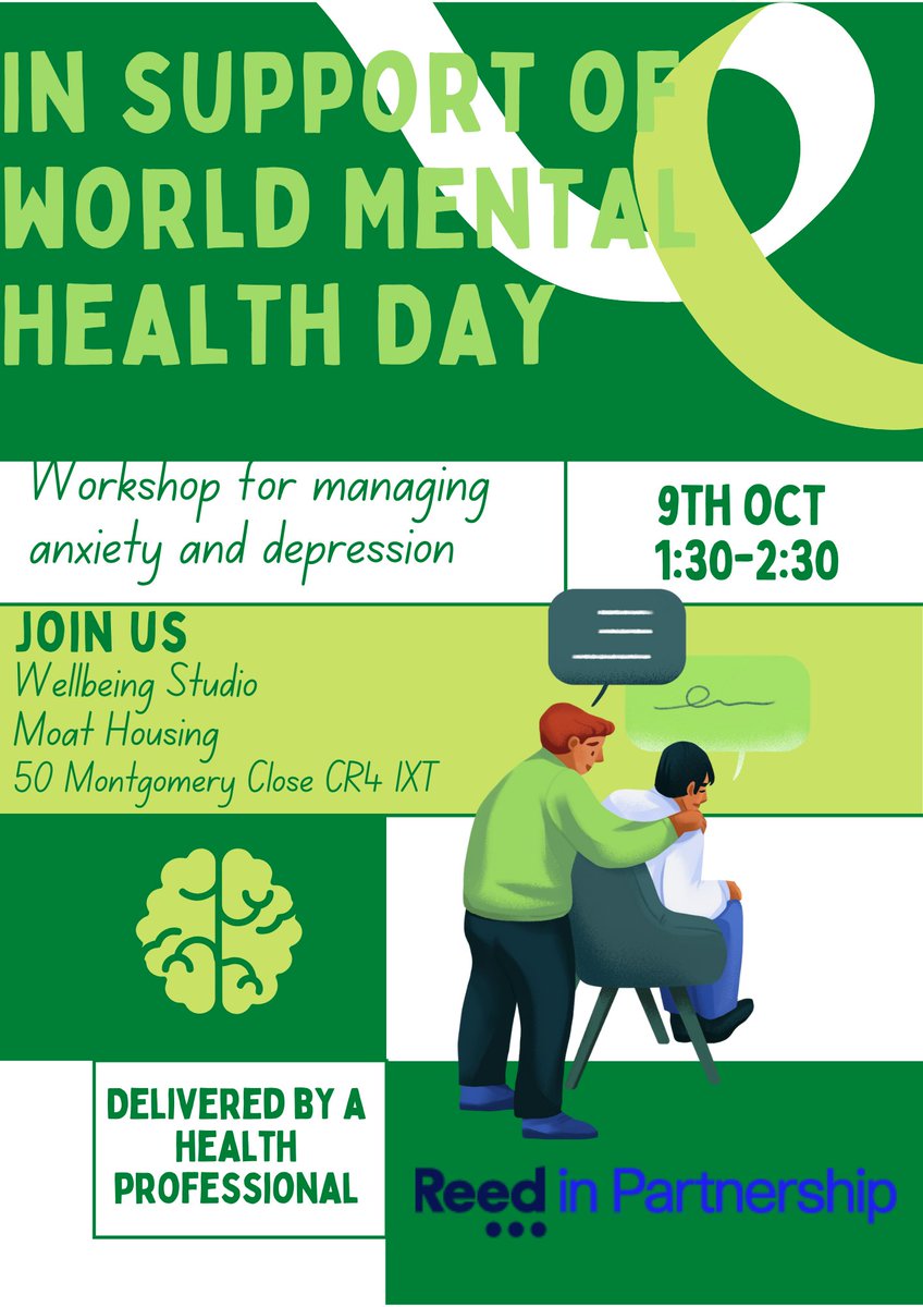 Anxiety and depression can deeply impact daily life, but you don't have to face it alone. Pollards Hill residents, join us at the Well being Studio this Wednesday for a fantastic workshop on managing mental health. Let's take steps towards a healthier mind together! #MentalHealth