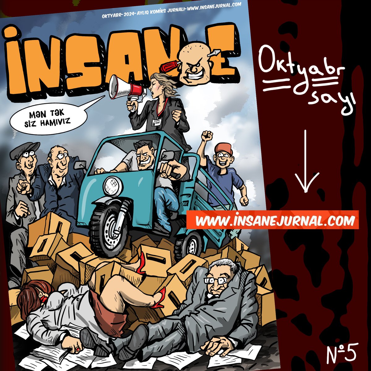 Ey İnsane əhli! Bildiyiniz kimi oktyabr sayı artıq onlayndır! 💥

Vəə bu xəbəri dostlarınızla bölüşməyi unutmayın! ✊

👉insanejurnal.com

#insane #insanejurnal #komiks #karikatura #mizah #oktyabr #getdüyee