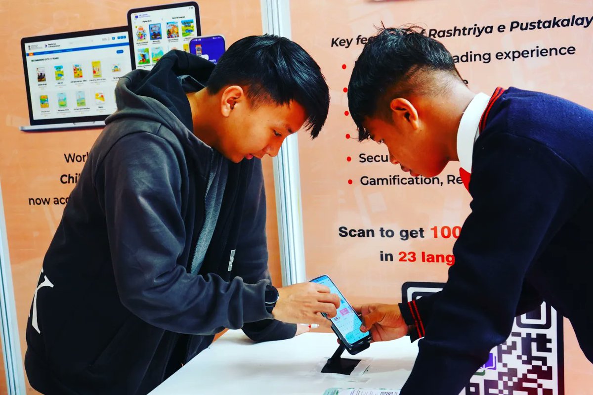 nbt_india's tweet image. On Day 3️⃣ of the #ShillongBookFair2024, a session on Rashtriya e-Pustakalaya saw young participants exploring the key features of the first-of-its-kind digital library by @EduMinOfIndia, implemented by @nbt_india. 📚
@e_pustakalaya
#DigitalLibrary #ShillongBookFair2024
