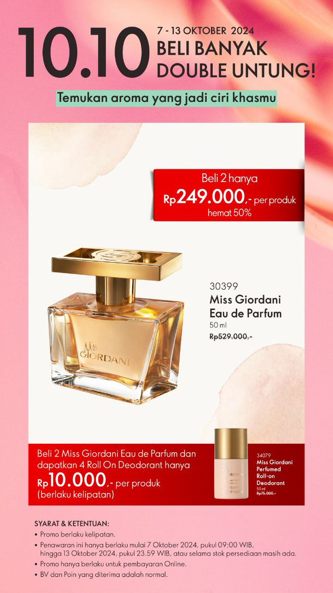 kennyshop39's tweet image. SEMURAH INI MASA DILEWATIN? 

Ayo belanja smart, karena BELI BANYAK DOUBLE UNTUNG!  

Potongan hingga 60% untuk produk-produk kecantikan favoritmu!  Promo berlaku mulai 7 Oktober 2024  pukul 09.00 wib hingga 13 Oktober 2024, pukul 23.59 WIB 
#promo1010