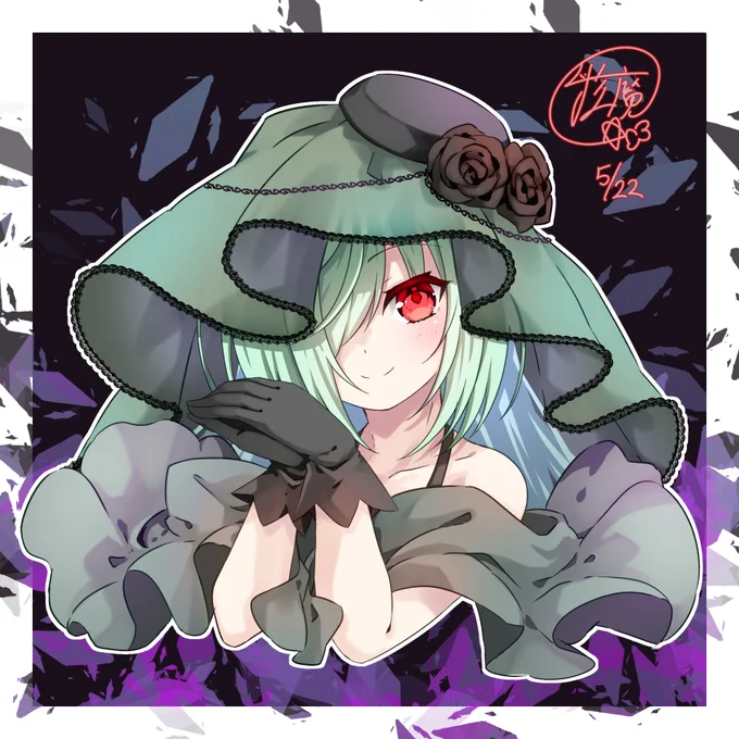 本日のお題が「赤目」なので、ウチの赤目キャラたち。ウチで赤目のほとんどは魔女たちになる。 