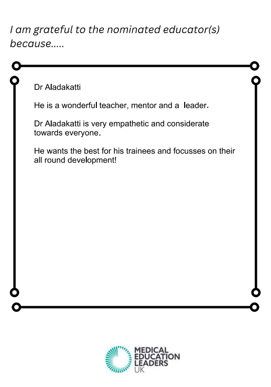 MPFTMedED's tweet photo. On Saturday, 5th October, we celebrated World Educators Day! ๐ In honour of this special day, weโd love to share some heartfelt postcards our trainees have written to express their gratitude to our incredible medical educators. ๐๐
#ValuingMedEd #WorldEducatorsDay https://t.co/24IJJ2Ohd8