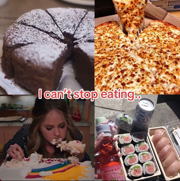 I have two sides
I can’t eat                               I can’t stop eating