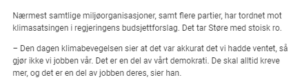 Det er ikke "klimabevegelsen"s mål som ryker med budsjettforslaget ditt <a href="/jonasgahrstore/">Jonas Gahr Støre</a>.
Det er dine egne.
dagsavisen.no/nyheter/innenr…