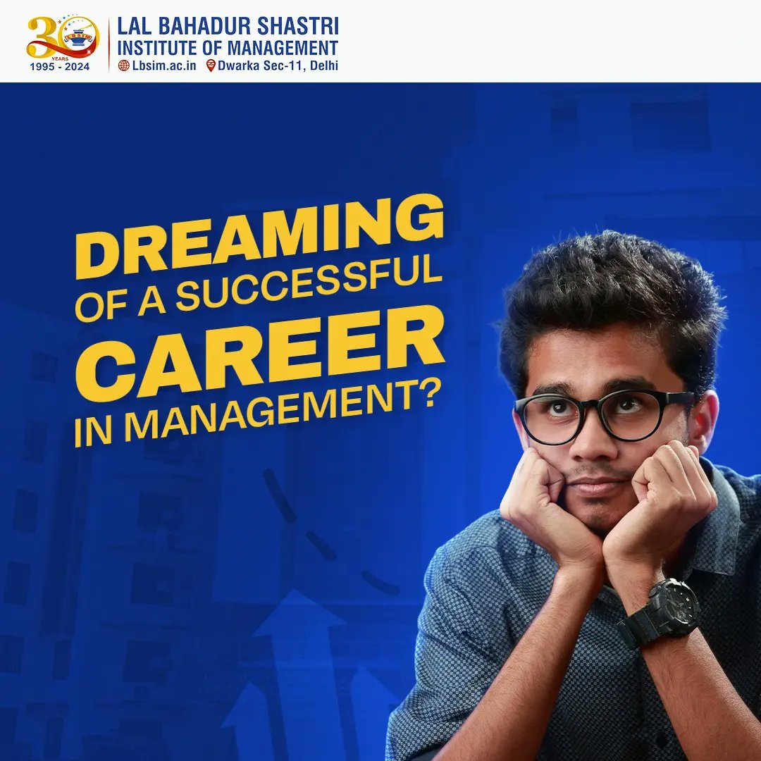 LBSIMOnline's tweet image. At LBSIM, our PGDM Program is your gateway to a thriving career in management. 

#lbsim #lbsimdwarka #pgdmprogram #pgdminstitute #bschool #managementstudent #managementeducation #businesseducation