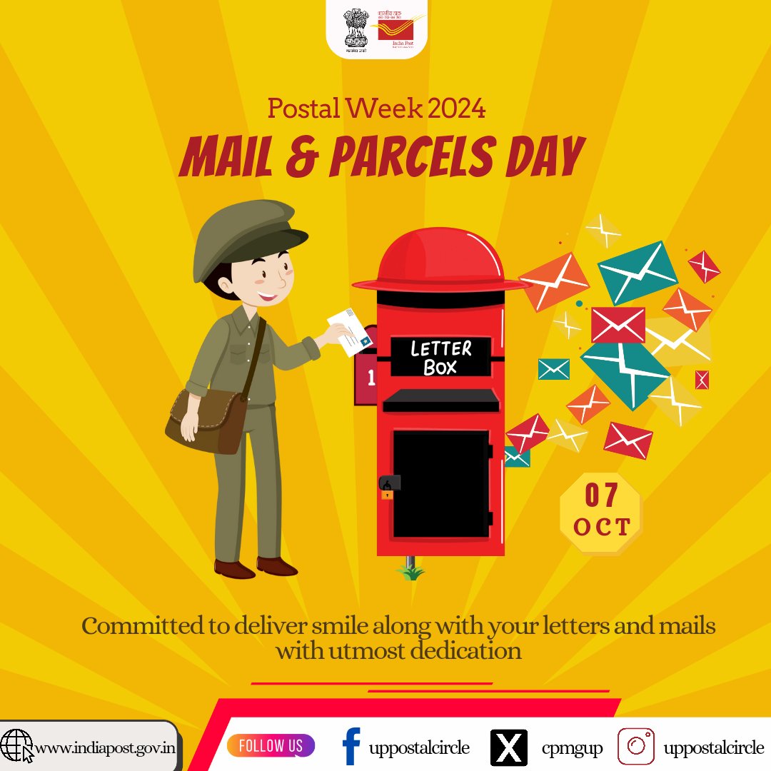 cpmgup's tweet photo. From letters to parcels we deliver it with a Smile.
#PostalWeek
#DeliveringLove
#ConnectingHearts
#LetterAndParcels
#PostalWeekCelebration https://t.co/k9pvqVW1fW