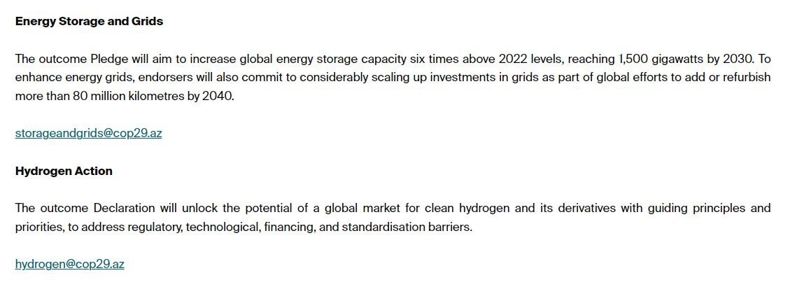 CleanPowerDave's tweet photo. Will #COP29 be the clean flex COP?
There are 3 tabled proposals that could ignite clean flex and help deliver #triplingrenewables...
- A storage target
- A grids target
- Hydrogen action
What do you think?
https://t.co/jwCIXsiVeo https://t.co/c5lA4GFg6Z