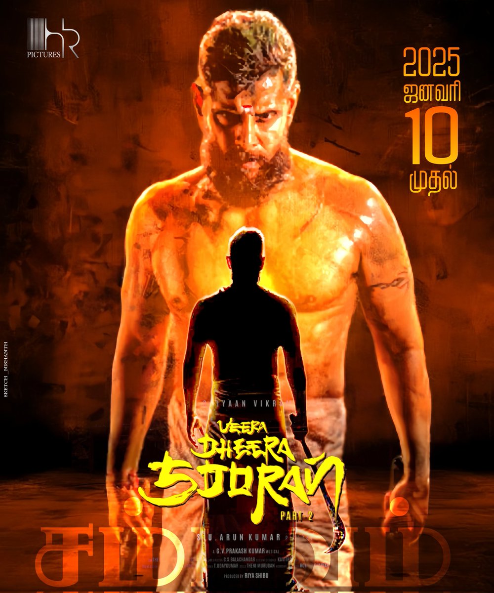 NishanthLeo's tweet photo. சம்பவம் - #Loading 💥💥💥
@chiyaan - in #VeeraDheeraSooran
2025 - Pongal Release ❤️🔥
Director - #SU_Arunkumar -#chittha
Music- #Monstor @gvprakash 🎶🎶
Producer - A lovebale man @shibuthameens -sir ❤️✨and @riyashibu_
Fan made -❤️🔥❤️🔥❤️🔥 https://t.co/t3UkvuWhJJ