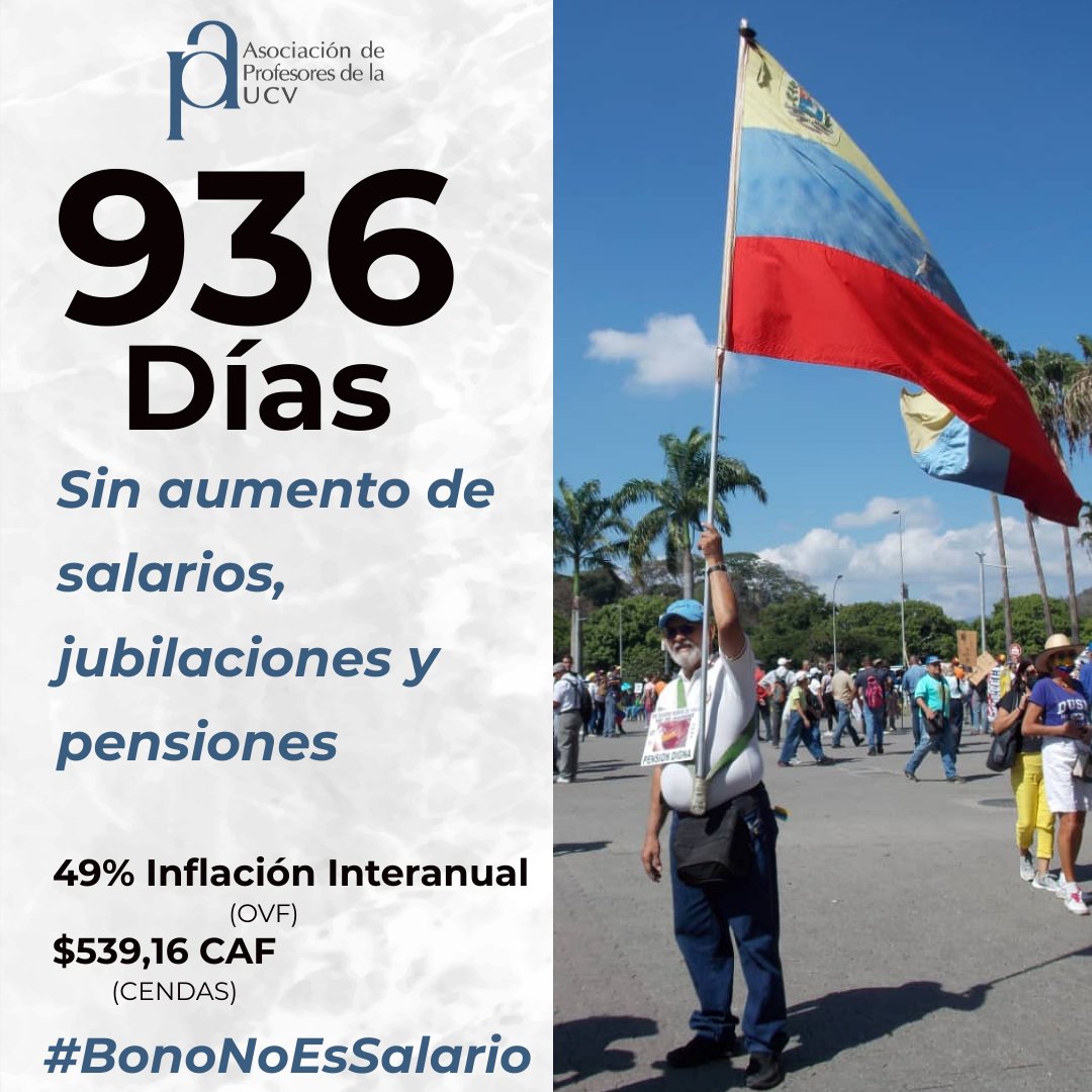 #UCV #Profesores #Venezuela #SalariosDignosYa #BonoNoEsSalario