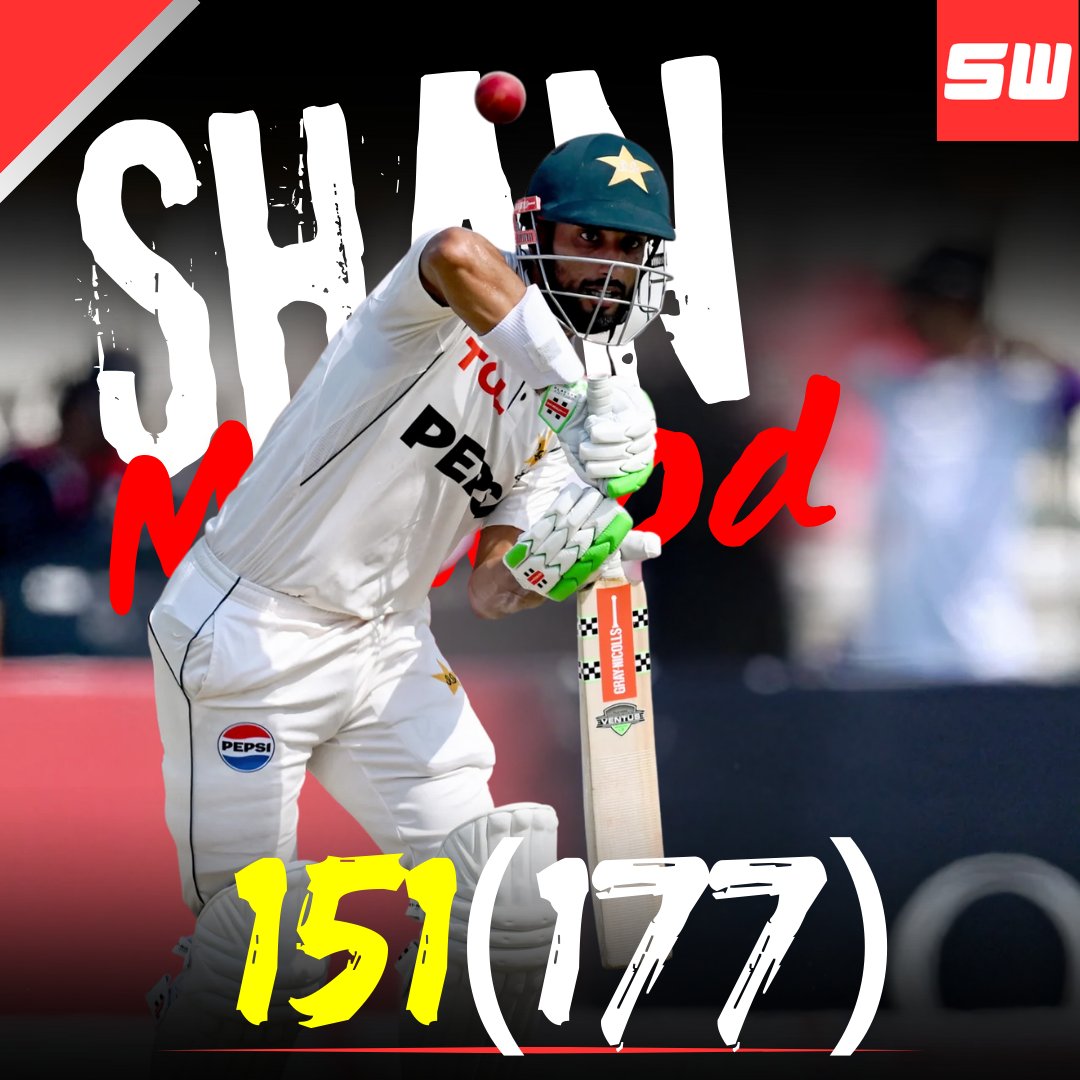mysportswiz's tweet photo. SHAN MASOOD FALLS!
151 runs for the Pakistan opener!
England removes both centurions after Tea Break!
https://t.co/NQKC7j24zO

#PAKvENG #TestCricket #ZaheerKhan  #ShaanMasood  #JustinField #CPL24   #CPL2024 #DALvPIT #Sportswiz #EnglandCricket #PakistanCricket #BabarAzam https://t.co/fFJSIvWbF0