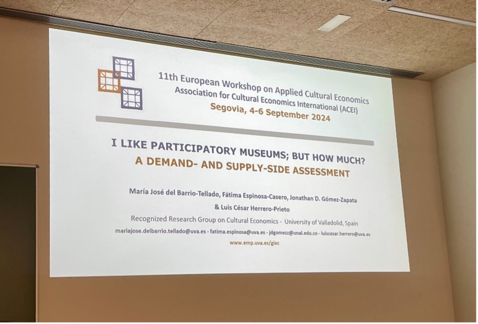 RECHARGE (@recharge_eu) on Twitter photo From September 4-6, 2024, the 11th European Workshop on Applied Cultural Economics took place at <a href="/UVa_es/">Gabinete de Comunicación Universidad de Valladolid</a> - The event brought together scholars from all over the world.
Read the account by Fatima Espinosa Casero on our REDiary: recharge-culture.eu/processes/diar… From September 4-6, 2024, the 11th European Workshop on Applied Cultural Economics took place at <a href="/UVa_es/">Gabinete de Comunicación Universidad de Valladolid</a> - The event brought together scholars from all over the world.
Read the account by Fatima Espinosa Casero on our REDiary: recharge-culture.eu/processes/diar…
