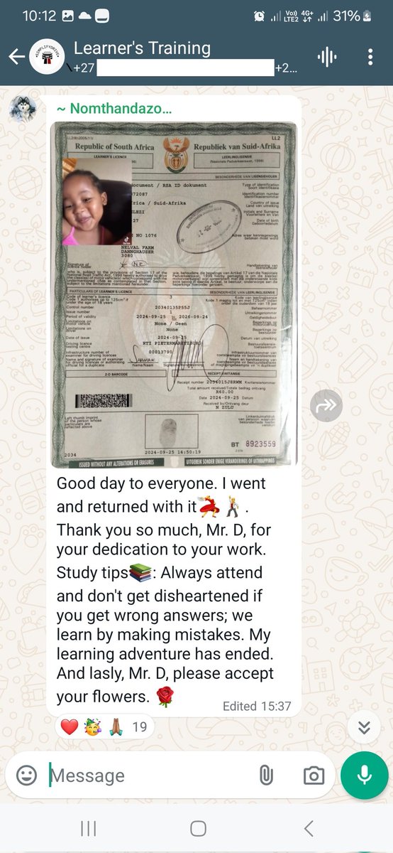 mahlangucyanda's tweet photo. For those who need their learners license without paying bribe. Join our classes today. 

For more info: https://t.co/kRucPE6Df3 https://t.co/1Te1B7kmXZ