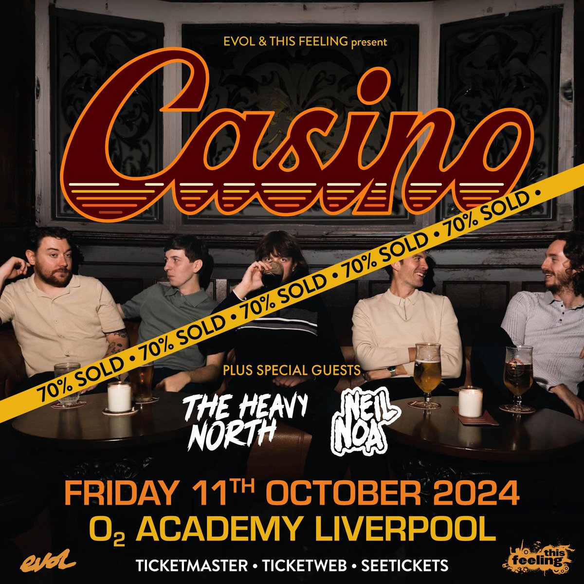 EVOL (@clubevol) on Twitter photo ππππ π
πππππ
Liverpool motor city soul brothers <a href="/Casino_band_/">Casino</a> and comrades in arms, the mighty <a href="/theheavynorth/">The Heavy North</a> and <a href="/neilnoa/">Neil Noa</a> hit <a href="/O2AcademyLpool/">O2 Academy Liverpool</a>!
Well over 70% sold now. Get the last tickets <a href="/seetickets/">See Tickets</a> for a great Friday night show: seetickets.com/event/casino/oβ¦
πΈ john_johno ππππ π
πππππ
Liverpool motor city soul brothers <a href="/Casino_band_/">Casino</a> and comrades in arms, the mighty <a href="/theheavynorth/">The Heavy North</a> and <a href="/neilnoa/">Neil Noa</a> hit <a href="/O2AcademyLpool/">O2 Academy Liverpool</a>!
Well over 70% sold now. Get the last tickets <a href="/seetickets/">See Tickets</a> for a great Friday night show: seetickets.com/event/casino/oβ¦
πΈ john_johno