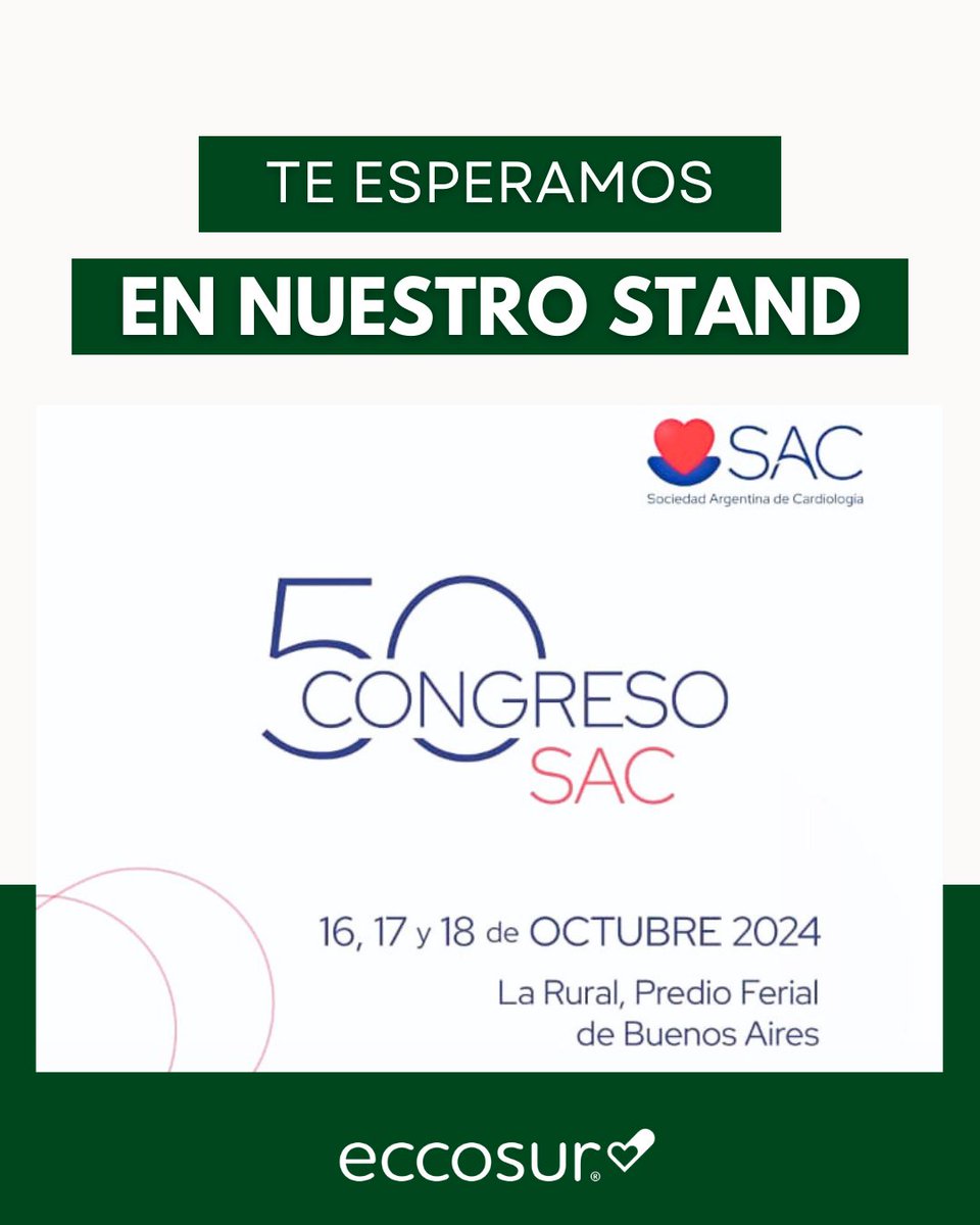eccosurOnBeat's tweet photo. 📅 Del 16 al 18 de octubre, estaremos presentes una vez más en #SAC2024 - @SAC_54

📍 Te esperamos en nuestro Stand C60, con nuevas propuestas y como siempre, nuestros colaboradores preparados para despejar tus consultas y asesorarte en la compra de tus próximos equipos #eccosur. https://t.co/OVdMYoG4Mu
