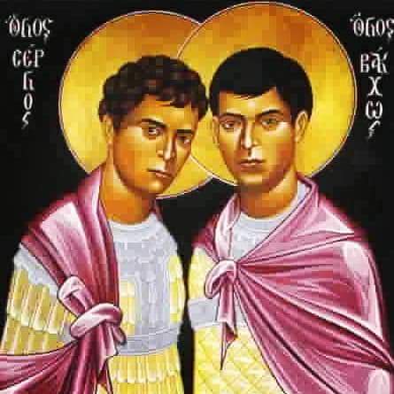 antinousgaygod's tweet photo. 🪷 7 Oct is the feast day of #Antinous patron saints of Marriage Equality #Sergius &amp; #Bacchus. They were forced to wear female attire for their devotion to each other. Tortured to death. They were soldiers of Rome. Honor them! Full tribute: https://t.co/Aq46DudoGz 🪷 https://t.co/58iaP1rNMV