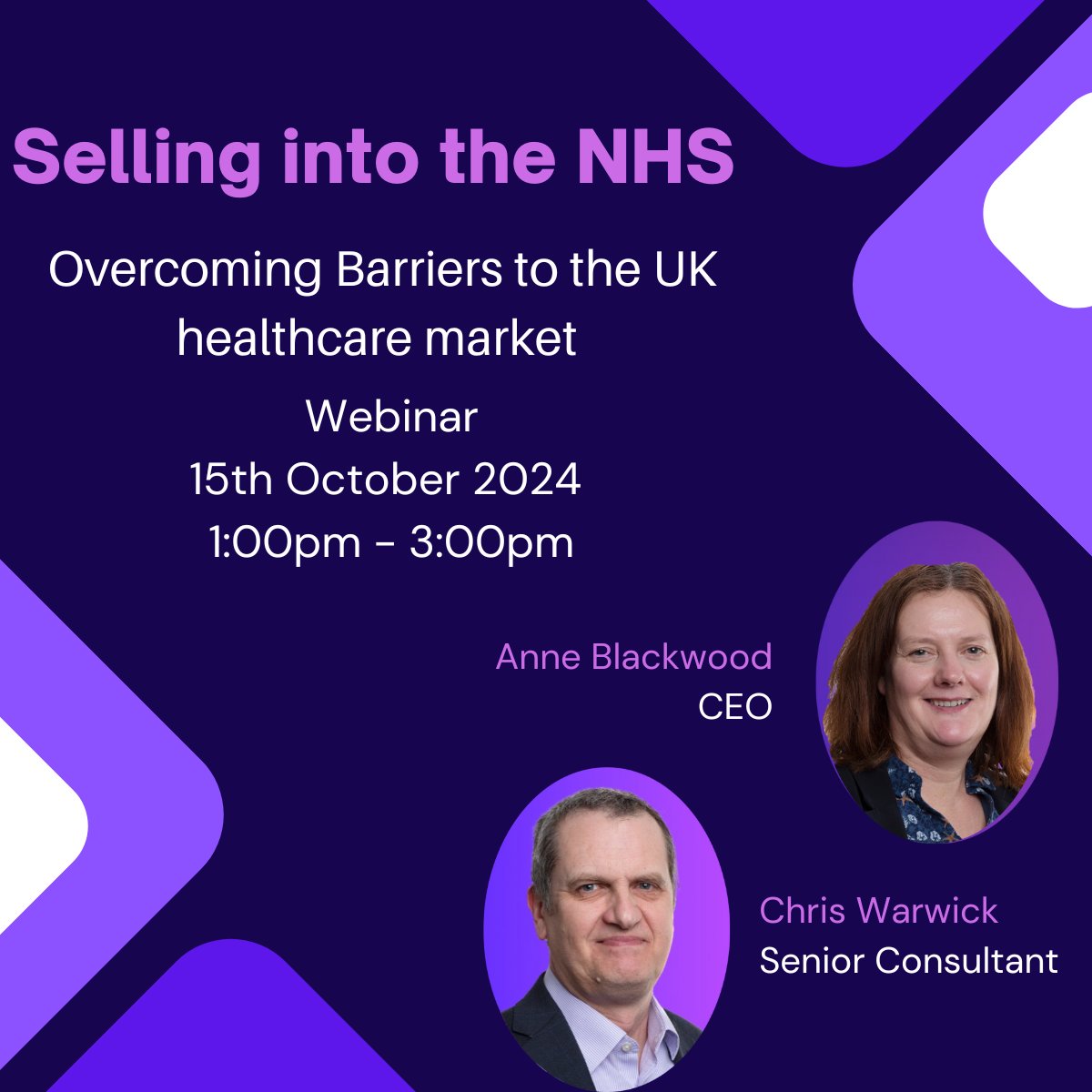 👩‍🏫Join us on Oct 15th for our popular Selling into the NHS webinar. The #NHS remains an important opportunity for healthtech innovators to access the UK market. This 2 hr course addresses the barriers &amp; opportunities to enter the market. 

Register here: bit.ly/484fOcH
