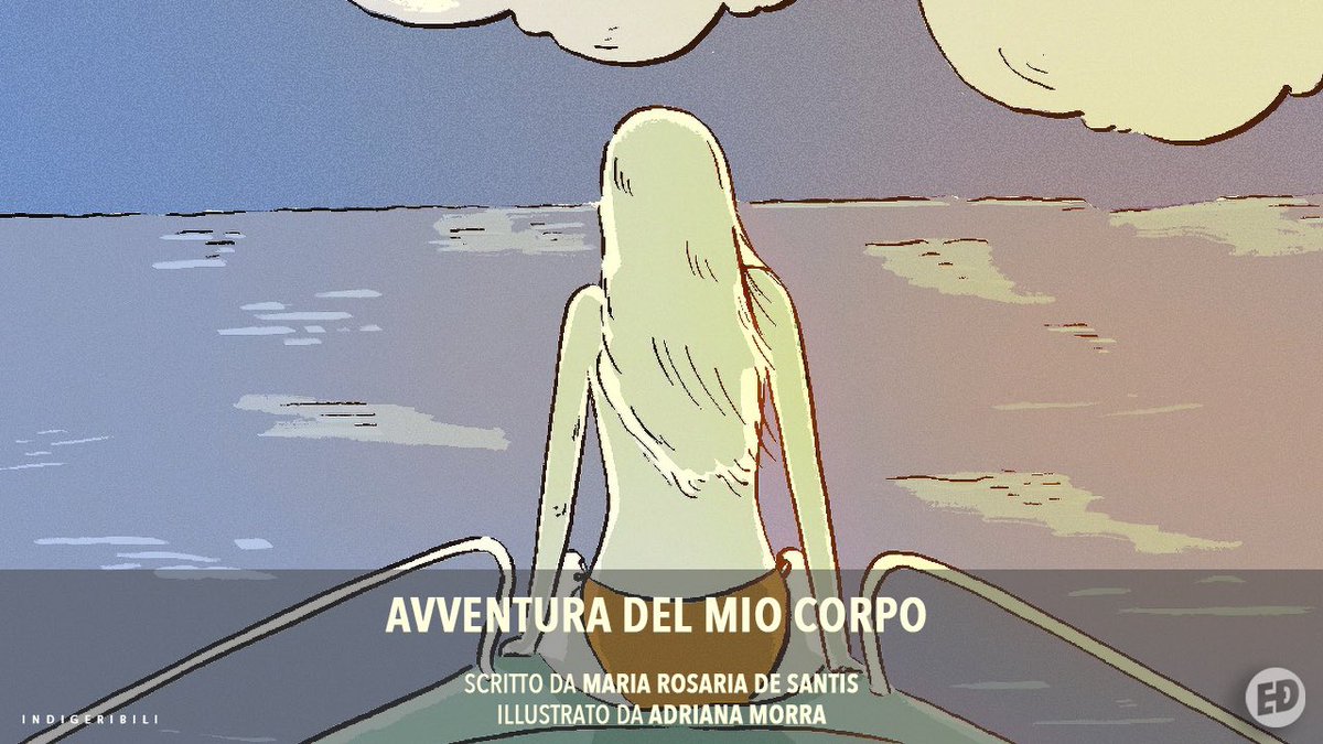 🍏 Un viaggio nel piacere del corpo e con il corpo per la protagonista di questo lunedì indigeribile di ottobre. 

Un racconto di Maria Rosaria De Santis <a href="/RosariaDesi/">Maria Rosaria🌹</a> 
Illustrato da Adriana Morra 

bit.ly/AvventuraDelMi…

Edit Chiara Bianchi <a href="/unklar_de/">unklar.de</a>