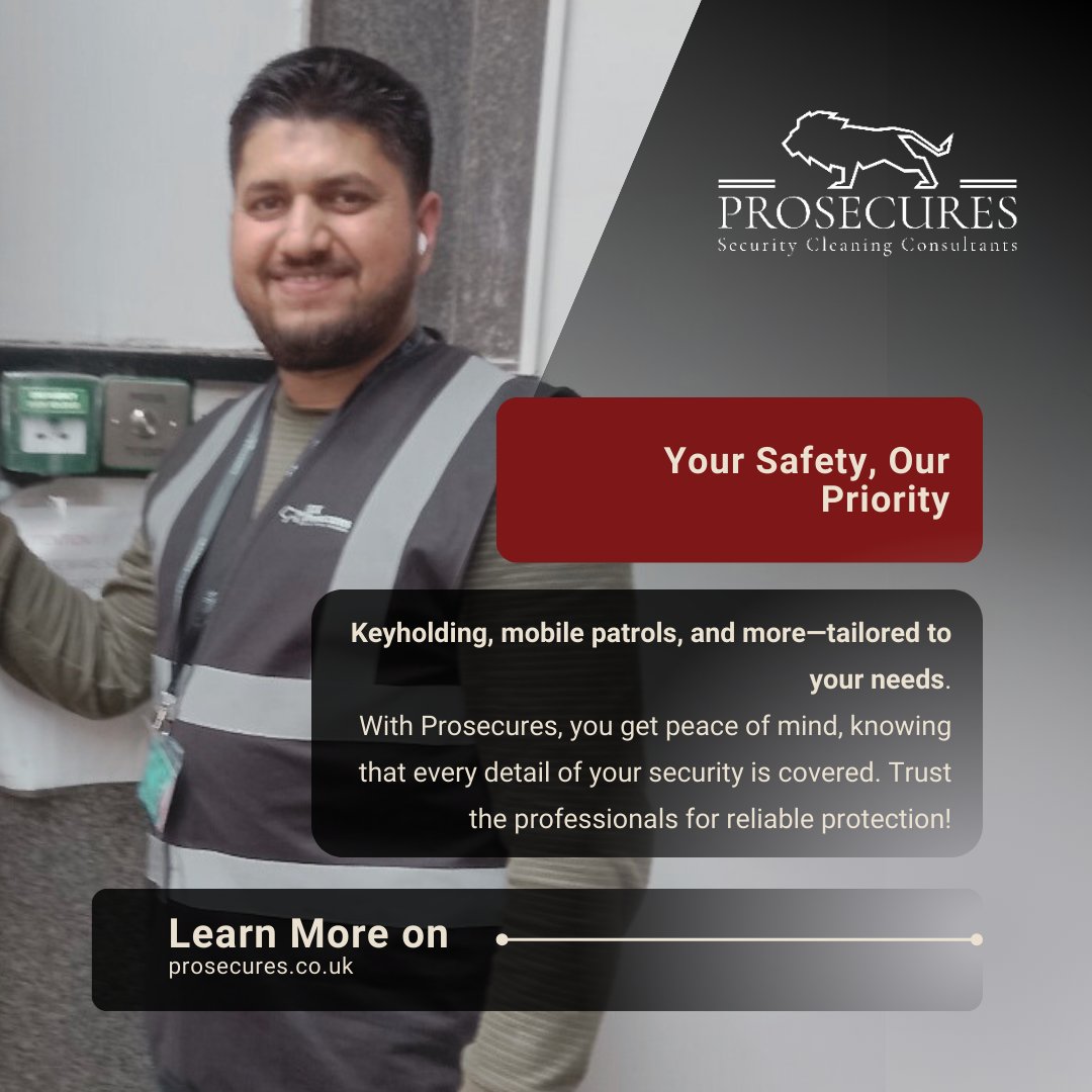 prosecures101's tweet image. At Prosecures, we provide round-the-clock security solutions to protect what matters most. From manned guarding to CCTV installation, our expert team is always on hand to keep your premises safe and secure!

#SecurityServices #Prosecures #StaySafe #CCTV #MannedGuarding