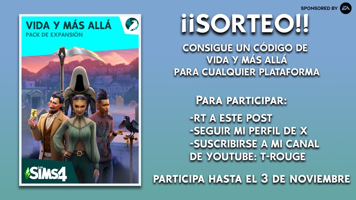 TanuskaRouge's tweet image. Gracias a #EACreatorNetwork tendremos sorteíto de la nueva expansión de #LosSims4 💀VIDA Y MÁS ALLÁ🪦
El sorteo se cierra el 3 de noviembre. Mucha suerte a todos!! #EAPartner #sorteo