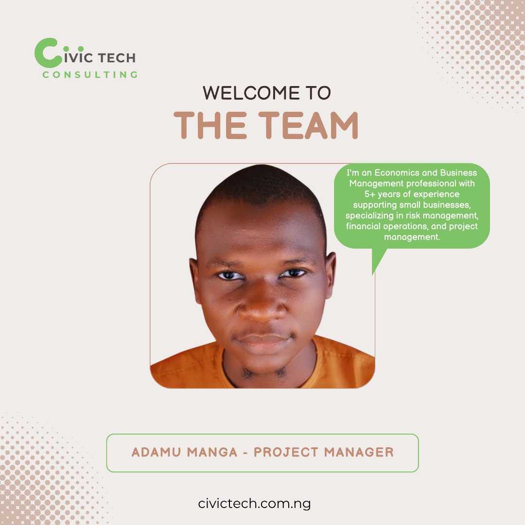 CivicTechHQs's tweet photo. 🌟 Welcome to CTC, Adamu! 🌟
We’re excited to welcome Adamu as our new Project Manager With a passion for organization and efficiency, he will be helping us drive impactful projects to success. We can’t wait to see all the incredible contributions he will bring to our team! https://t.co/WTUe9EQXHG