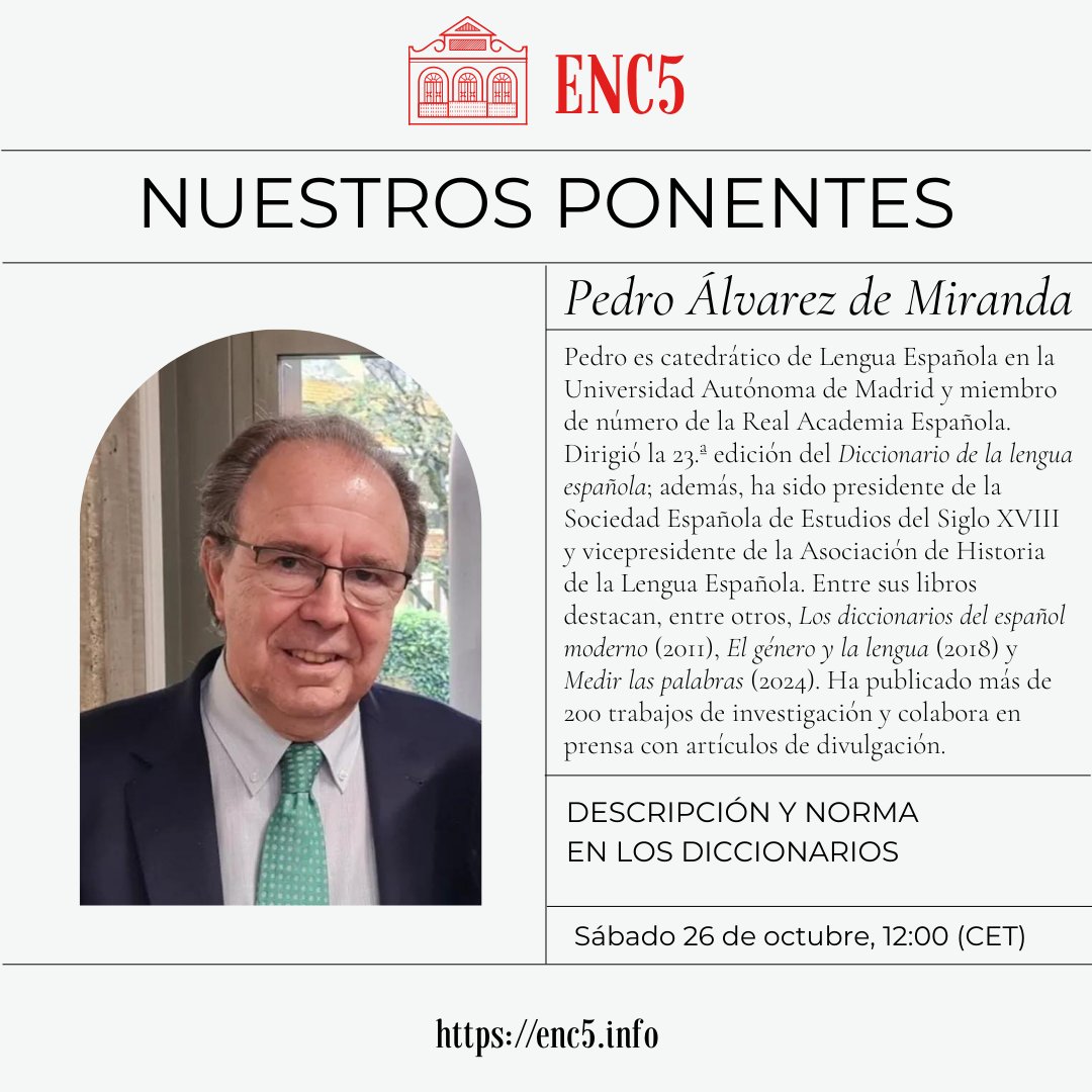 unico_es's tweet photo. El 26 de octubre , #Granada será el epicentro de la #corrección con el #ENC5, un encuentro IMPERDIBLE para amantes del lenguaje. 📝 Descubre todo sobre los ponentes que hablarán de temas candentes para la profesión. ¡No te lo pierdas! 📍Palacio de las Columnas, @canalUGR. #UniCo https://t.co/zVrUoSsIj8