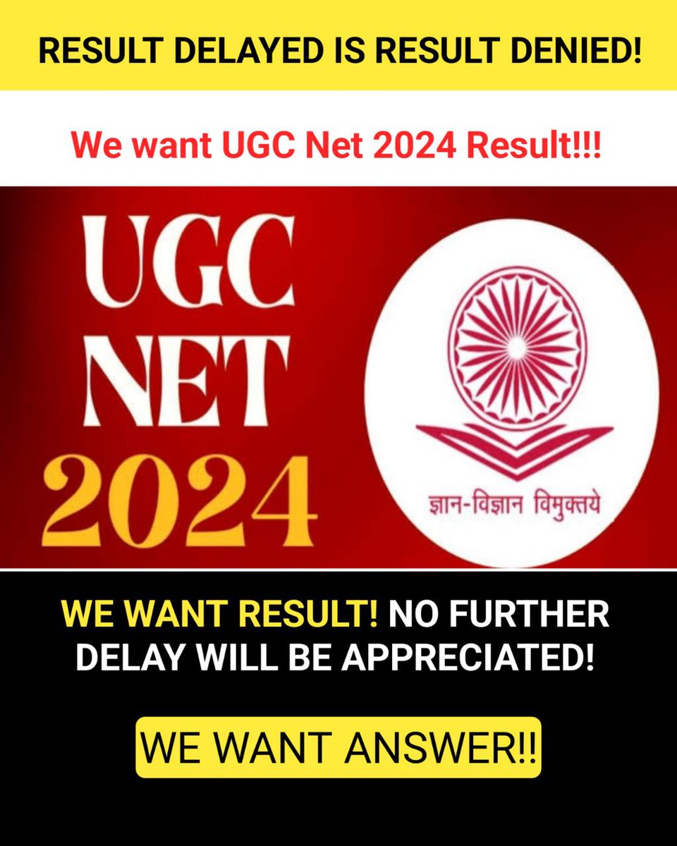 sonaligupta3107's tweet photo. NTA’s delay in results shows a lack of responsibility. Playing with students' futures like this is unacceptable.
We demand timely results #NTA . 
#UGCNETResult #EducationSystem
#mamidala
#declareugcnetresult https://t.co/HqKm0qYn96