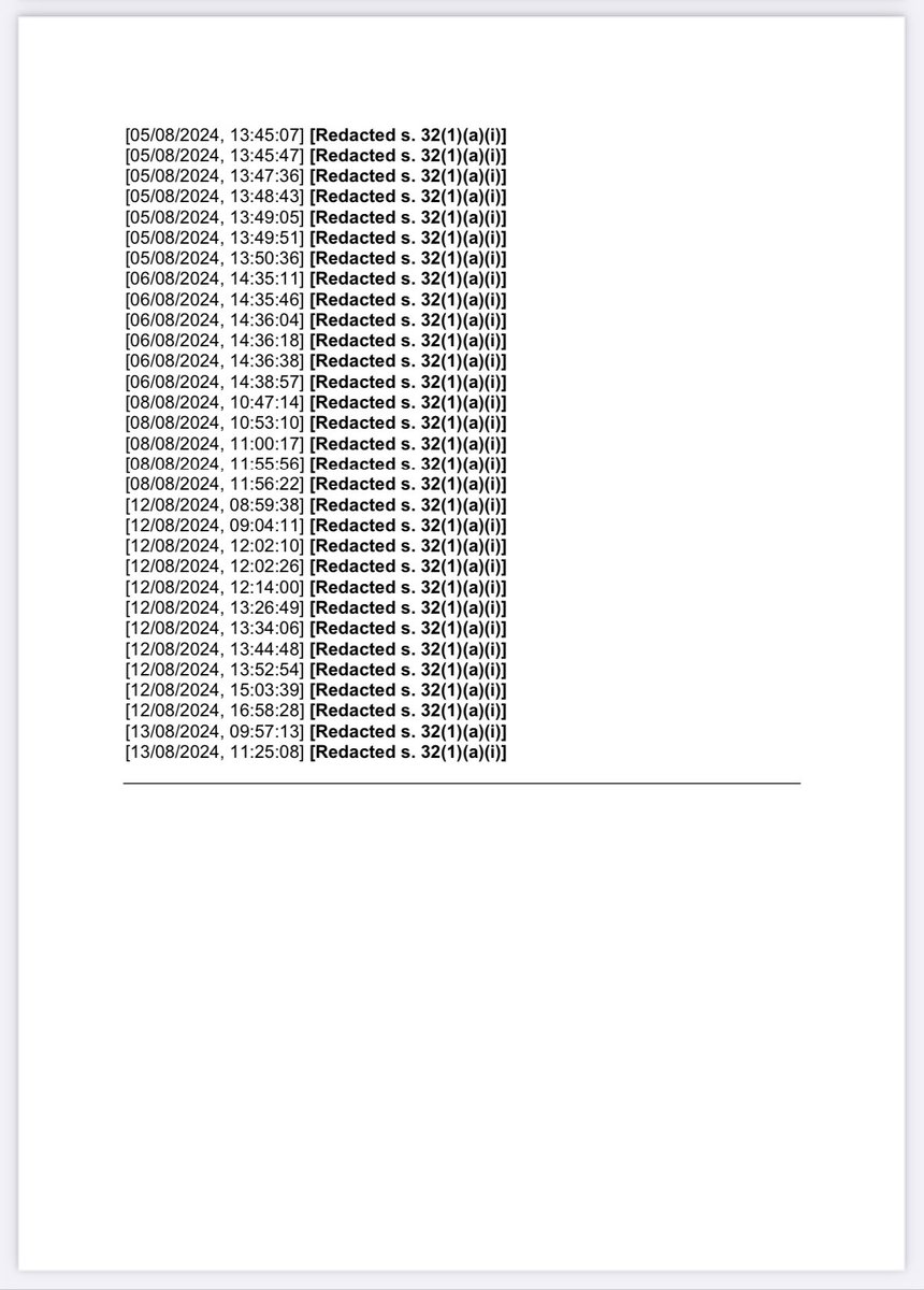 staylorish's tweet photo. Classic Scot Gov FOI response. Someone (not me) asked for various documents relating to Angus Robertson’s meeting with Israel’s Deputy Ambassador to the UK.

Scot Gov provided all the documentation, but redacted the entire contents. Literally every single word has been redacted. https://t.co/Tv2fR2Vljx