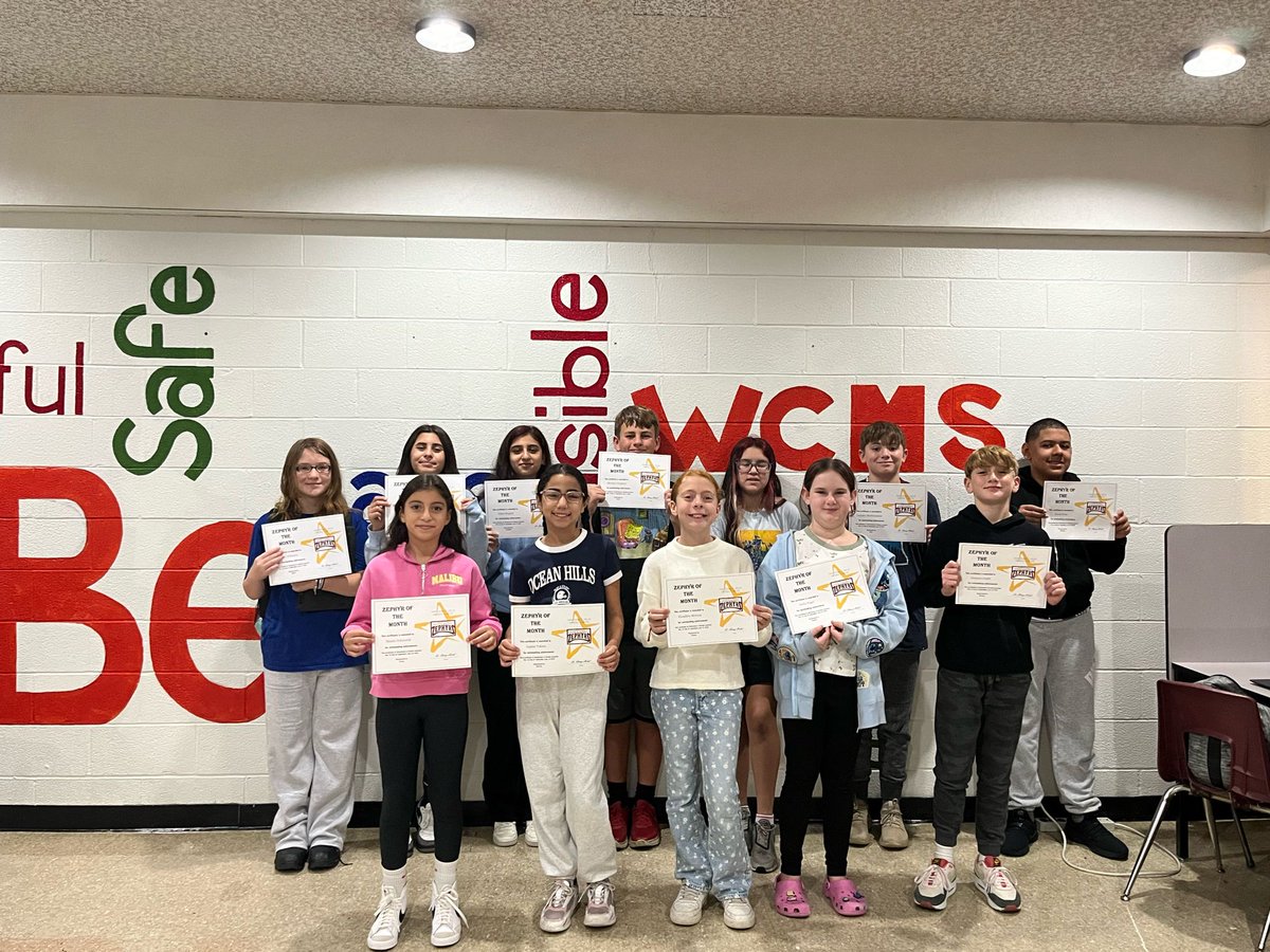 WCSDWCMS's tweet photo. Congratulations to our Zephyrs of the month. Our monthly theme was responsibility. https://t.co/i9iLdKwcgn