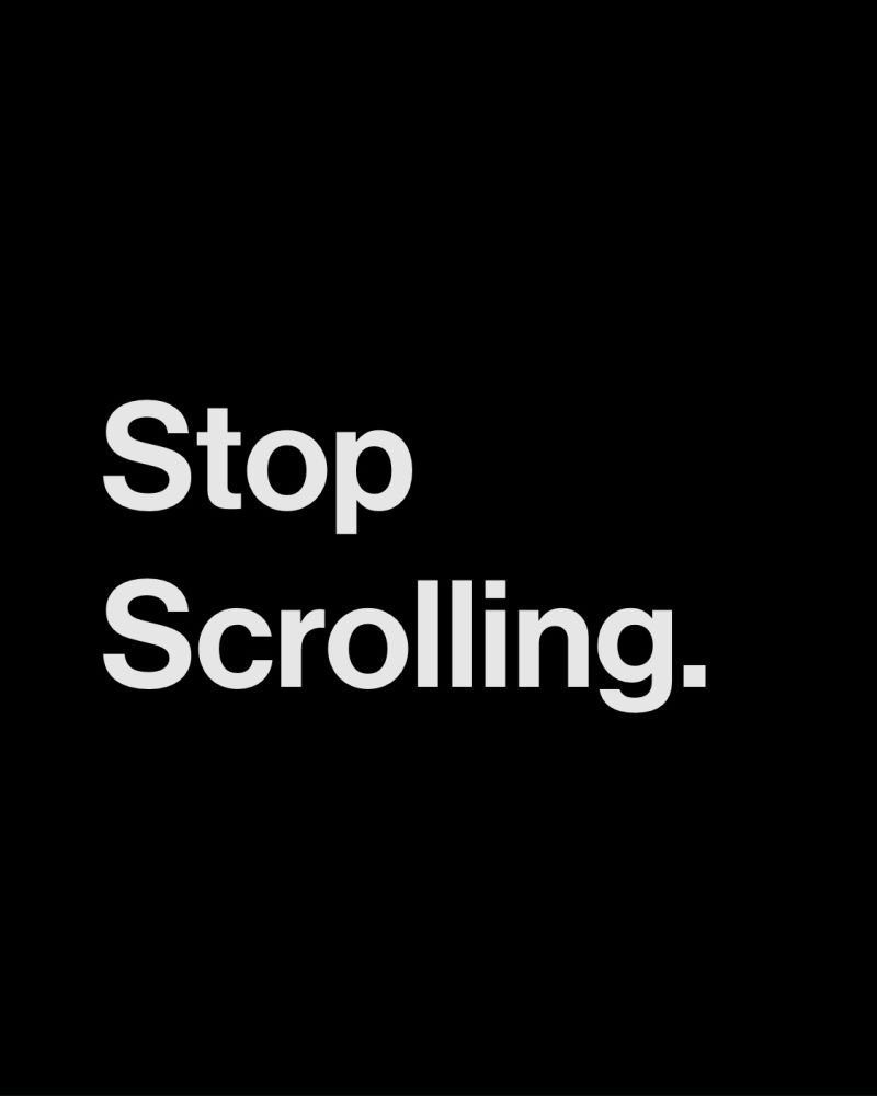 Stop scrolling.  Take a second.  Check in on yourself.

How do you feel?  

Observe how you feel, physically and emotionally.  

Don't judge it, or try to change it.  

Just observe it. 
-