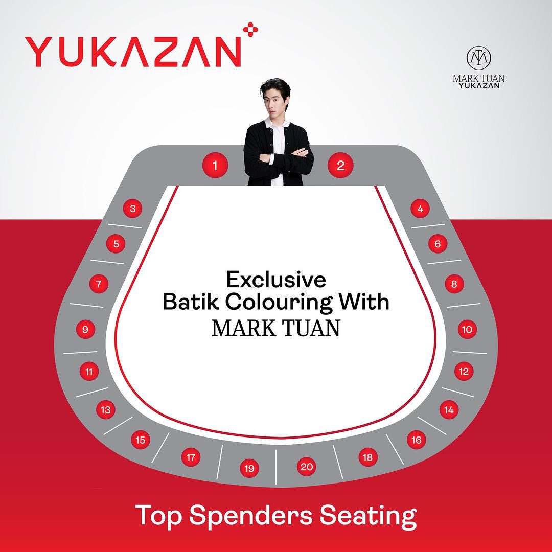 wwmarktuan's tweet photo. 241007 yukazan ig post

“Meet Mark Tuan with Yukazan in Malaysia!
Be the Top 20 Spender and experience an exclusive Batik Colouring with Mark 🎨”

More info in photos 👇

#MARKTUANxYUKAZAN
#MarkTuan #Mark #段宜恩 #마크 
@marktuan @DNAmngmnt

©️ yukazanmy ig https://t.co/Qk5YZDYz8w