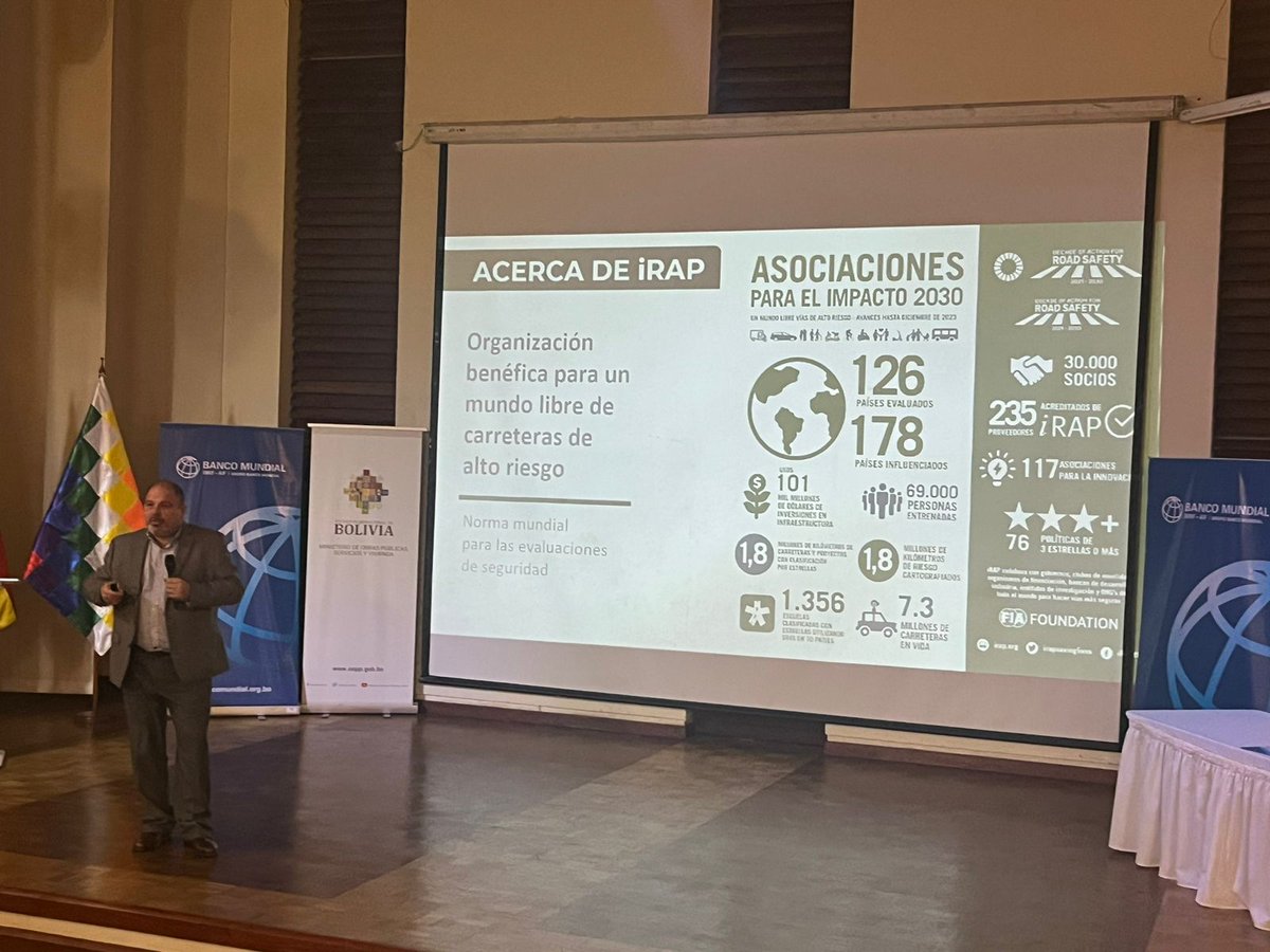 La semana pasada participé de un Seminario de Seguridad Vial organizado por el Banco Mundial en La Paz, Bolivia. En este evento tuve la oportunidad de hacer varias presentaciones sobre el trabajo que realizamos en <a href="/iRAPSavingLives/">iRAP</a> para salvar vidas en las carrreteras.