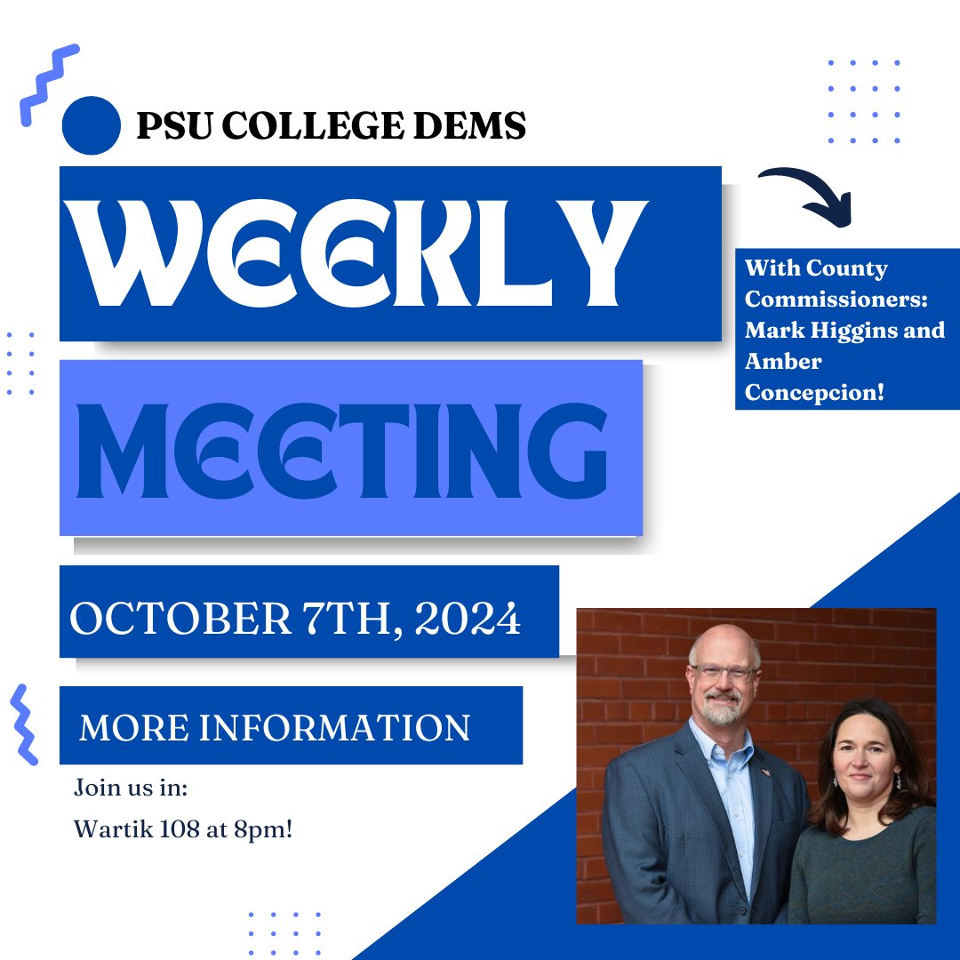 Join us tonight when we meet with County Commissioners, Mark Higgins, and Amber Concepcion!