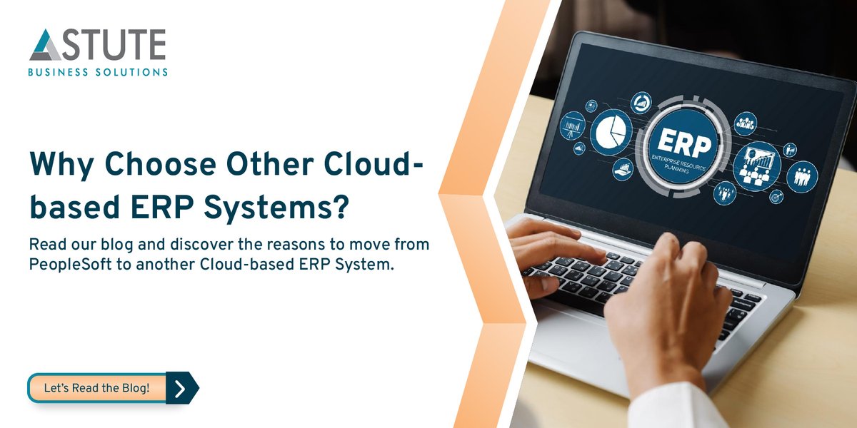 Be_Astute's tweet image. Is your organization still relying on PeopleSoft for its ERP needs? 🤔

👉 To know more, read the blog: hubs.ly/Q02Sk6zN0

#CloudERP #ERPSystem #PeopleSoft #CloudMigration #AstuteBusinessSolutions