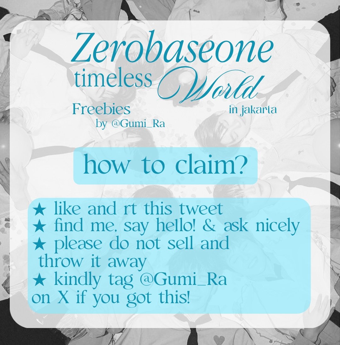 Gumi_Ra's tweet photo. ୨ৎ 𝒁erobasone timeless world in Jakarta  ๑ˎˊ˗
── .✦ freebies by @Gumi_Ra ˎˊ˗ 

📍ICE BSD
📆 October 26, 2024
⏰ TBA

⋆ rt and like are appreciated
⋆ limited quantity ! 

𝑠𝑒𝑒 𝑦𝑜𝑢 𝑧𝑒𝑟𝑜𝑠𝑒 ! https://t.co/nCzJVkAmoF
