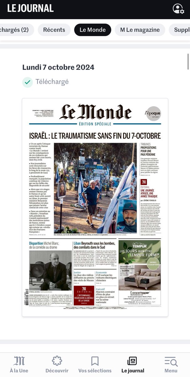 Elodie Safaris (@avriogata) on Twitter photo Non, <a href="/francoisedegois/">francoise degois</a>, la une que vous partagez est celle du 8 octobre (c'est Ă©crit dessus). Celle du 7 octobre est celle-ci đ
Cette journĂ©e mĂ©rite mieux que des polĂ©miques fallacieuses fondĂ©es sur des fausses informations & publi mensongĂšres. Non, <a href="/francoisedegois/">francoise degois</a>, la une que vous partagez est celle du 8 octobre (c'est Ă©crit dessus). Celle du 7 octobre est celle-ci đ
Cette journée mérite mieux que des polémiques fallacieuses fondées sur des fausses informations & publi mensongÚres.
