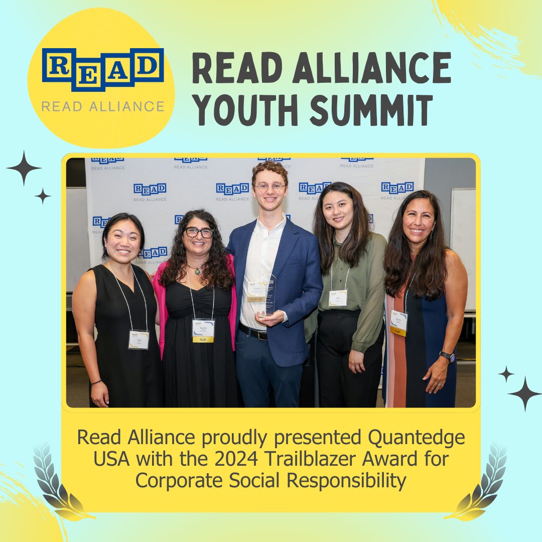 NYC Reads Initiative (@nycreads) on Twitter photo Glad to share that <a href="/ReadAlliance/">Read Alliance</a> has honored Quantedge USA with the 2024 Trailblazer Award for Corporate Social Responsibility. This prestigious recognition celebrates our commitment to creating equitable opportunities and fostering community growth. #TrailblazerAward #CSR Glad to share that <a href="/ReadAlliance/">Read Alliance</a> has honored Quantedge USA with the 2024 Trailblazer Award for Corporate Social Responsibility. This prestigious recognition celebrates our commitment to creating equitable opportunities and fostering community growth. #TrailblazerAward #CSR
