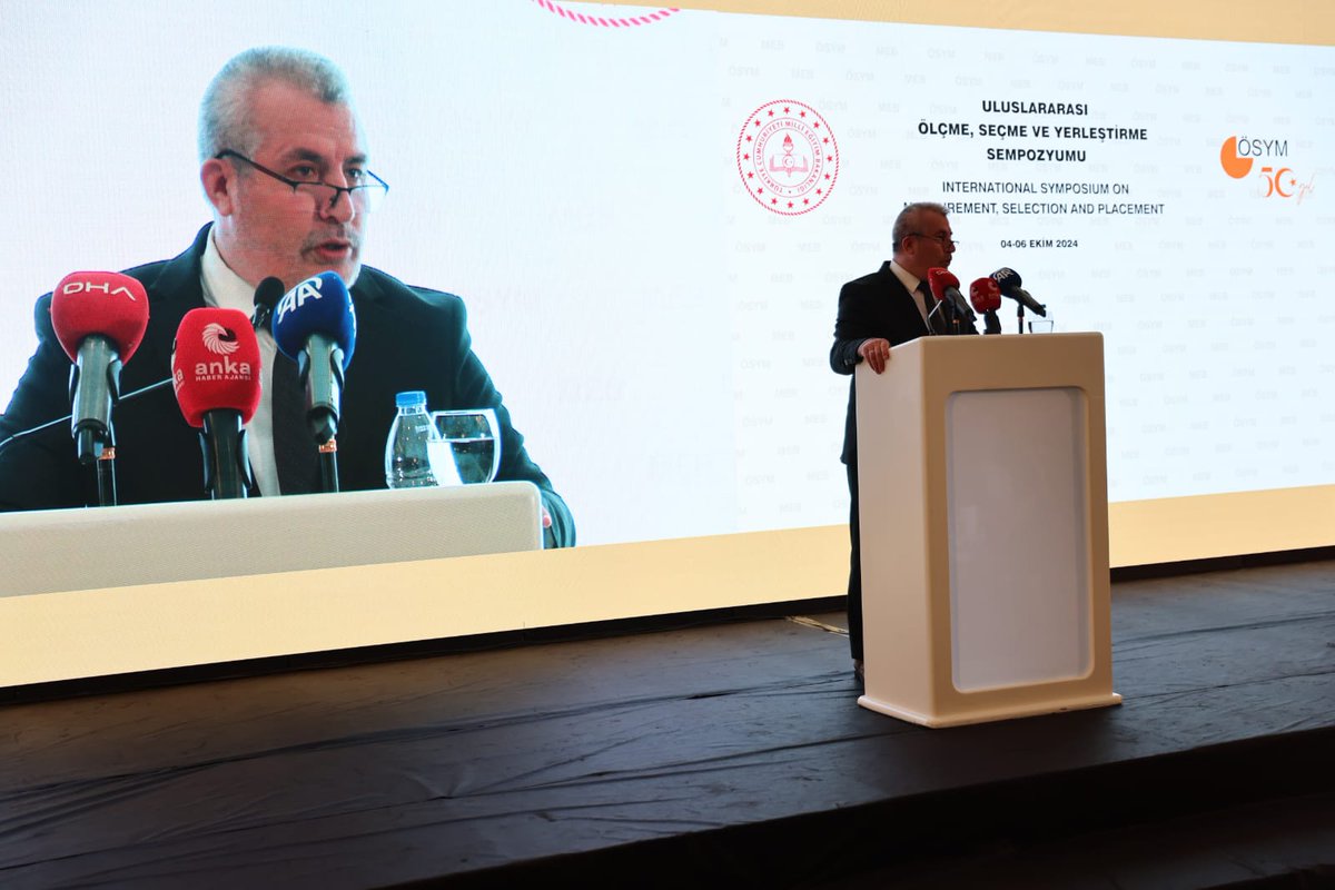 BayramAliErsoy's tweet photo. ÖSYM'nin 50. Yılı etkinlikleri kapsamında MEB ve ÖSYM iş birliği ile düzenlediğimiz Uluslararası Ölçme, Seçme ve Yerleştirme Sempozyumu geniş katılım ile tamamlandı. Katkı sunan tüm hocalarımıza teşekkür ediyor, sempozyumun hayırlı olmasını diliyorum. #ISMSP #UOSYS https://t.co/XoIUIBiFQF