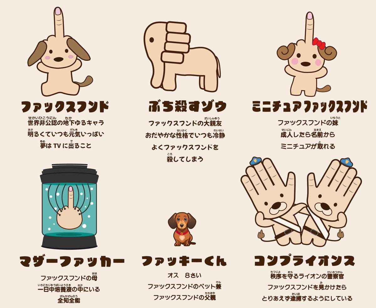 ファックスフンド　キャラクター紹介