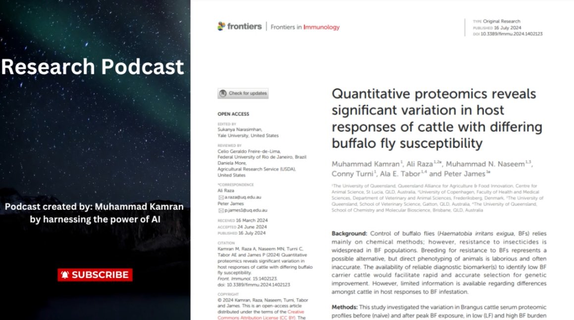 It is amazing to hear my research paper presented in a podcast format!
youtu.be/_sLfruhtQsE?si…
It’s incredible how complex ideas can be communicated in such an engaging and simplified way.
You can find the full paper here: frontiersin.org/journals/immun…