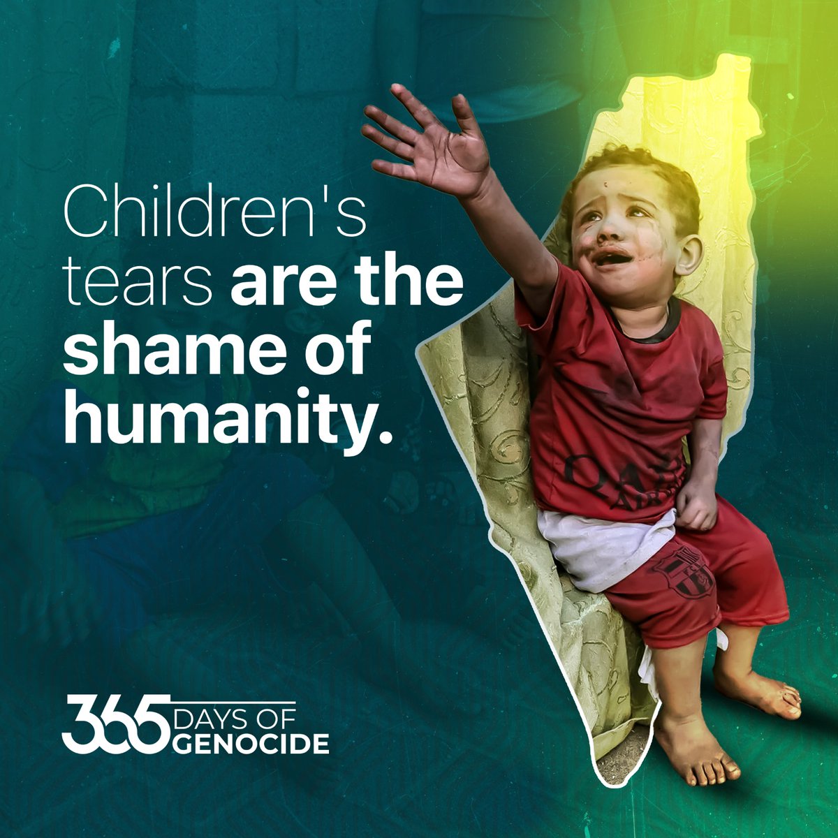 Children in Gaza have not been able to play in parks for 365 days, they are trying to survive under the bombs of the occupying Israel. The screams of those children are a black mark on humanity.

#1YearOfGenocide
#Soykırımın365Günü
#365DaysOfGenocide