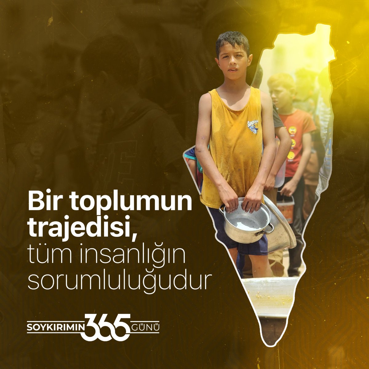365 gündür Gazze'de insanlık dramı yaşanıyor, masumların feryatları semada yankılanıyor. Dünya sussa da biz adaletin sesi olmaya devam edeceğiz!

#1YearOfGenocide
#Soykırımın365Günü
#365DaysOfGenocide