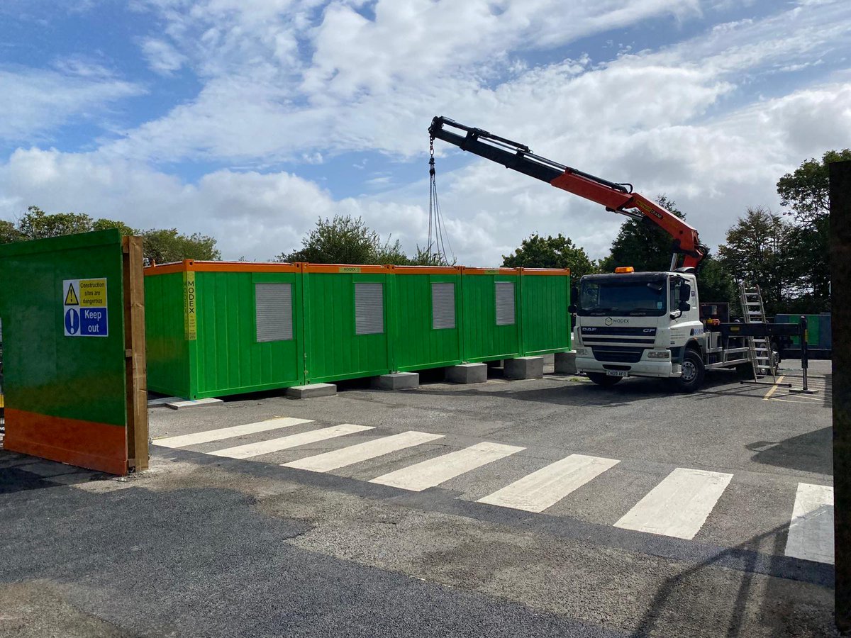 modex_spaces's tweet image. 14 bay Modular Building successfully delivered and installed in St Austell, Cornwall for a returning Client of ours.
#modularbuilding