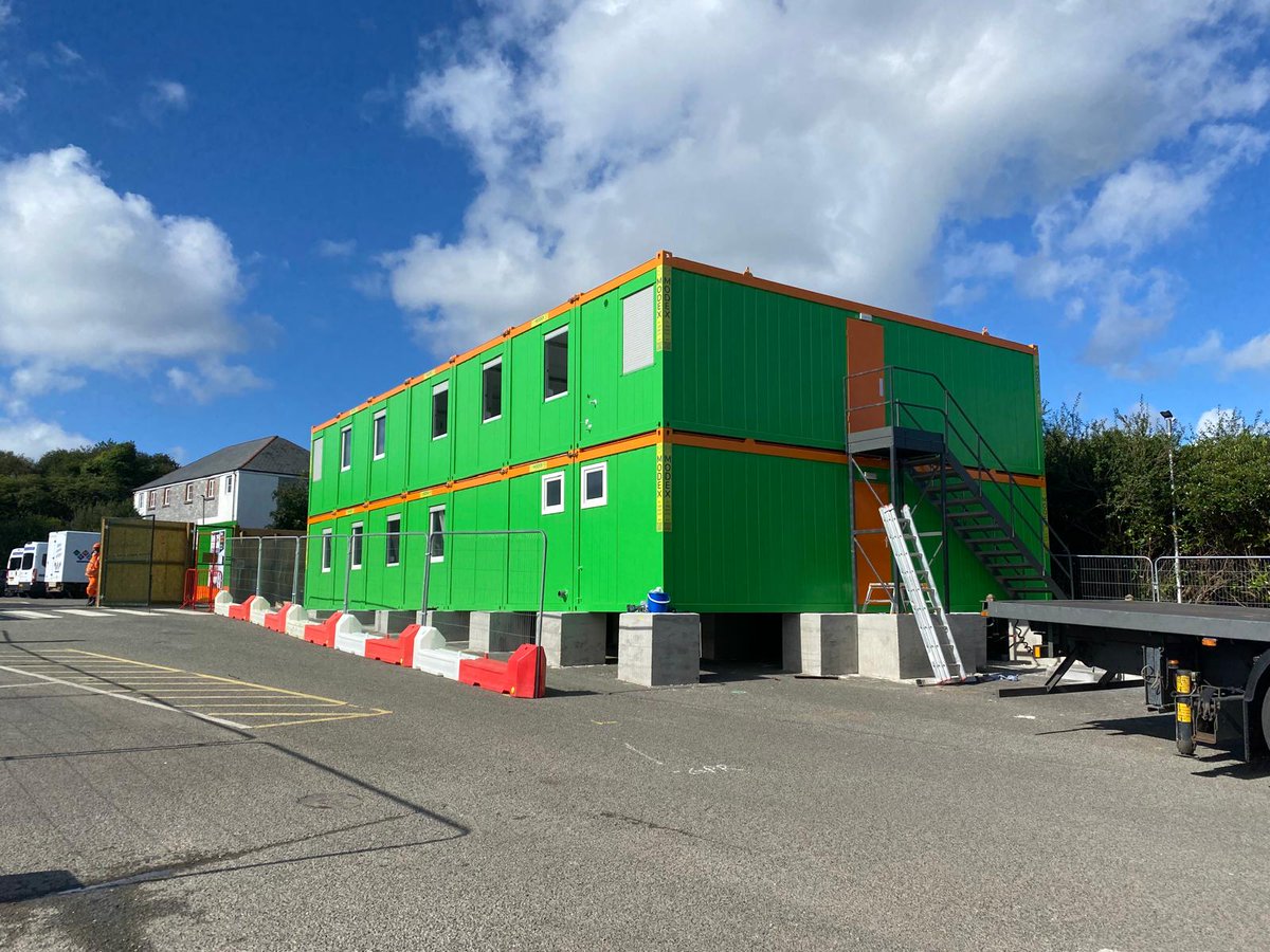 modex_spaces's tweet image. 14 bay Modular Building successfully delivered and installed in St Austell, Cornwall for a returning Client of ours.
#modularbuilding