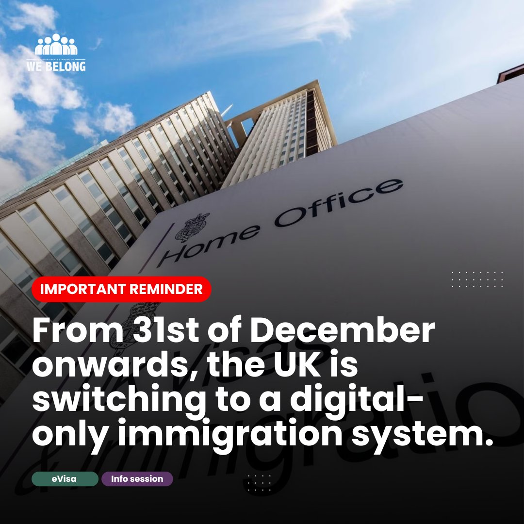 BRPs prove the right to reside, rent, and work in the UK 🇬🇧. After December 31st, you'll need to prove your status with an online share code from a UK immigration account. 📲 Join our eVisa info session this Thursday, October 10th, at 6 pm 🙌. eventbrite.com/e/102817676337…