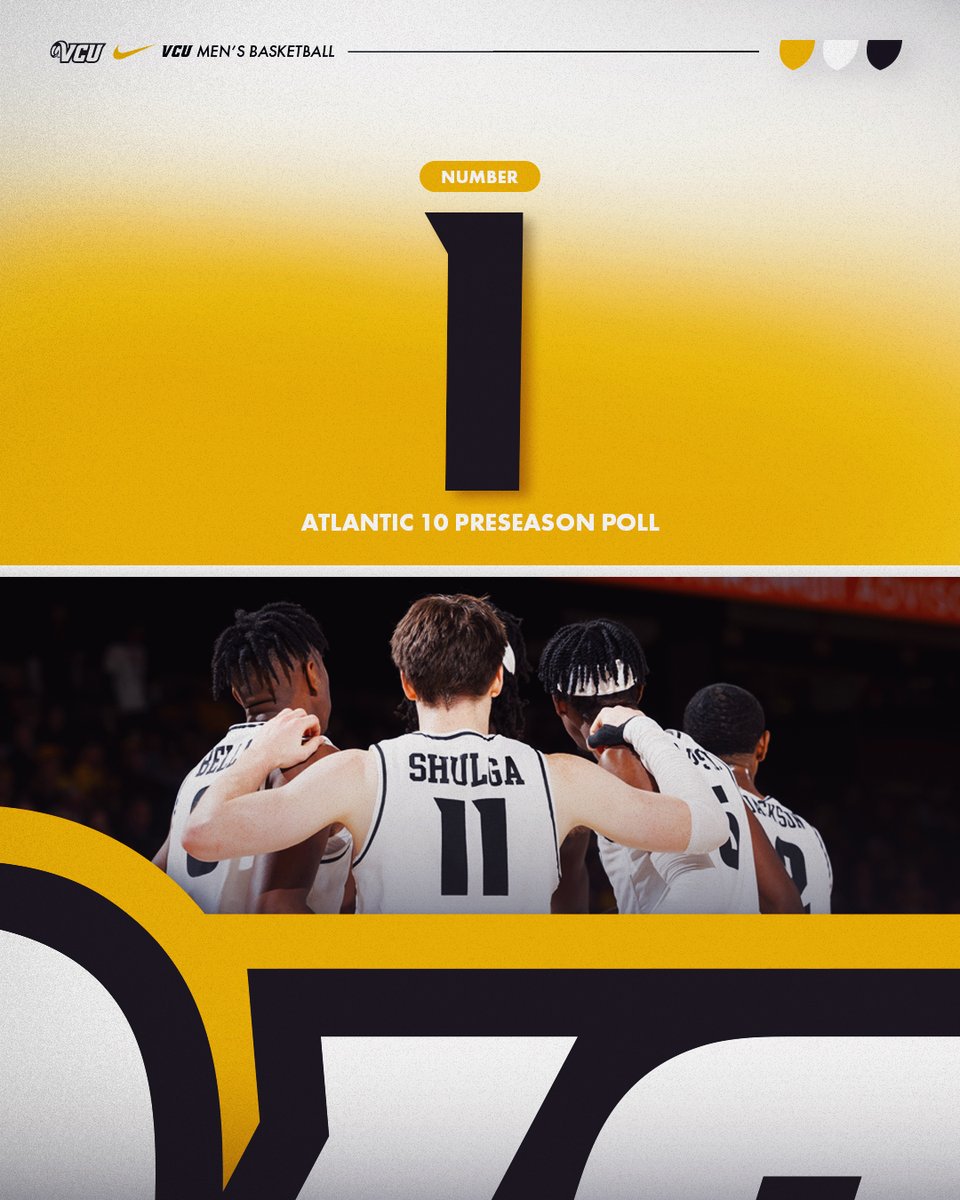 We have been selected No. 1 in the <a href="/A10MBB/">Atlantic 10 MBB</a> Preseason Poll!

#LetsGoVCU