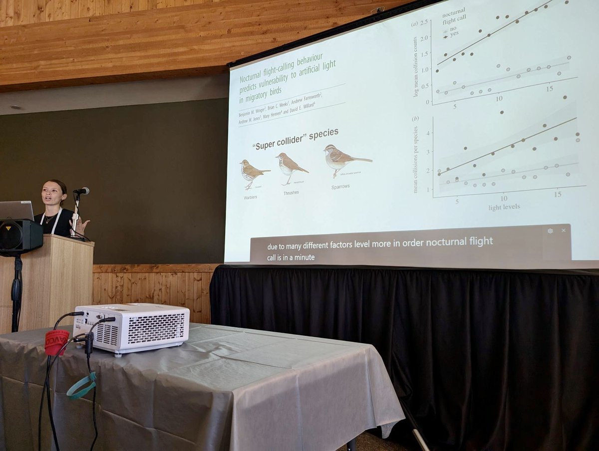ChudzikMadi's tweet photo. Had a great week talking all things nocturnal flight calls and collisions at #AOS24. Loved meeting so many amazing researchers, can’t wait for next year! https://t.co/bUjN0S1HzB
